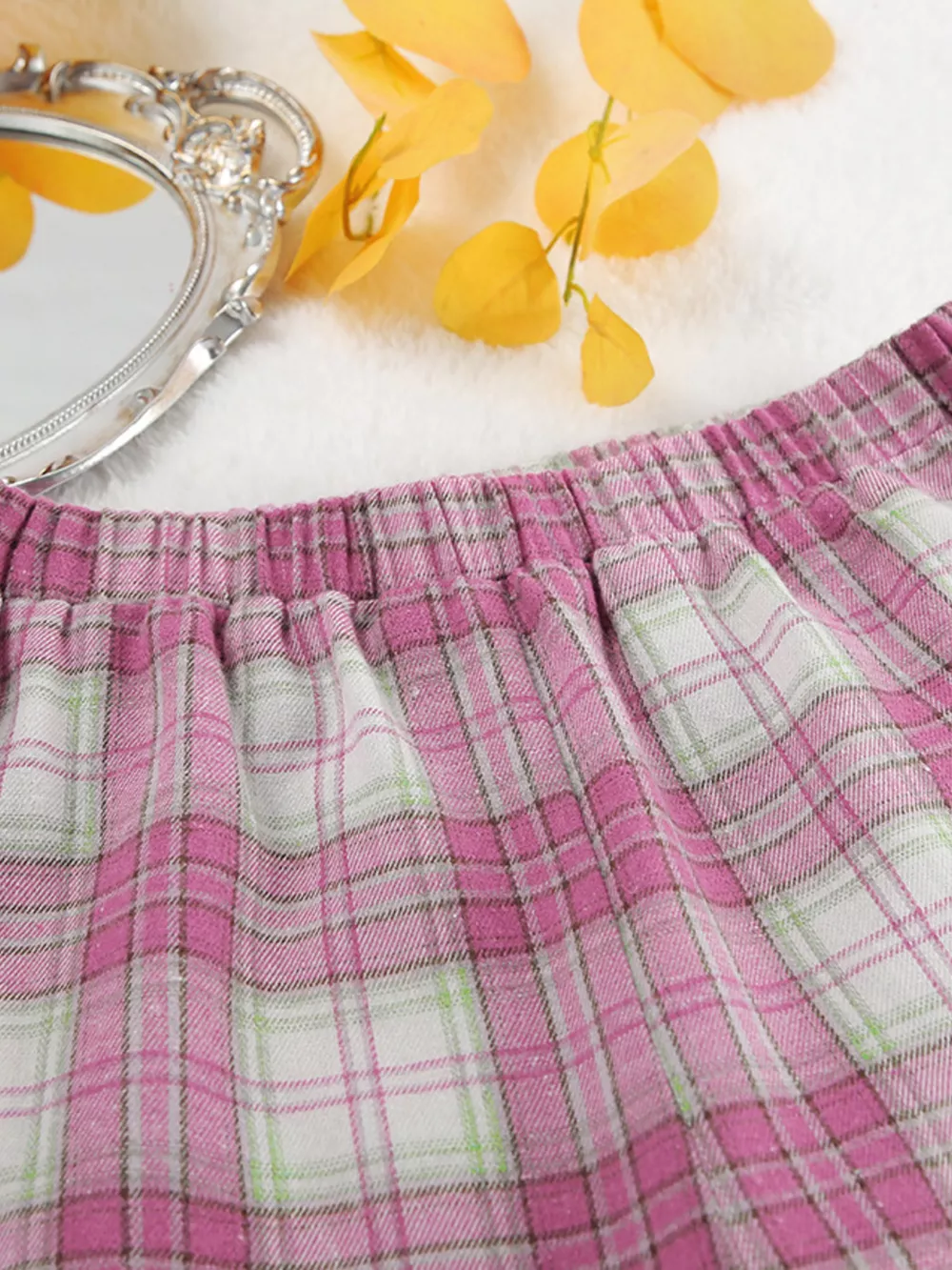 Plaid Long Sleeve Shirt and Pants Set, image 6