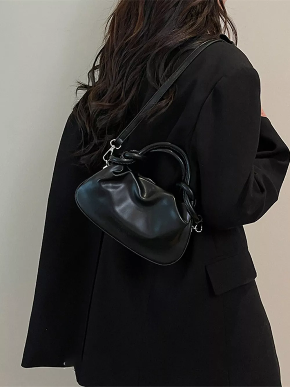 Knot Handle Ruched Crossbody Bag, image 10