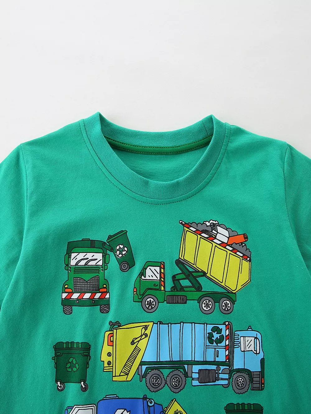 Children's Vehicle Print Short Sleeve T-Shirt 3 Piece Set, image 3