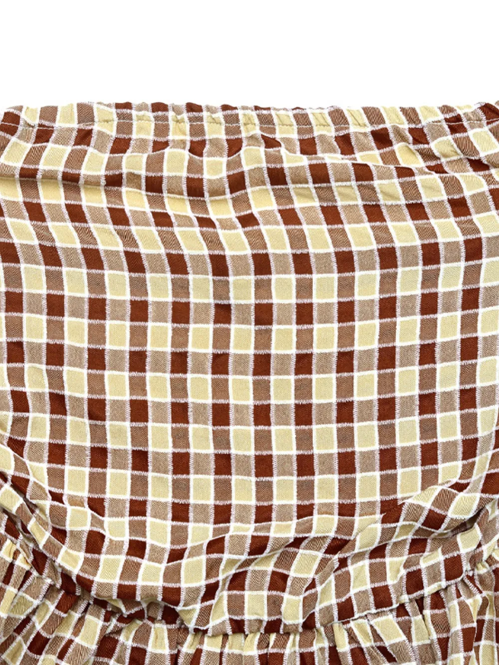 Plaid Smocked Tube Top, image 5