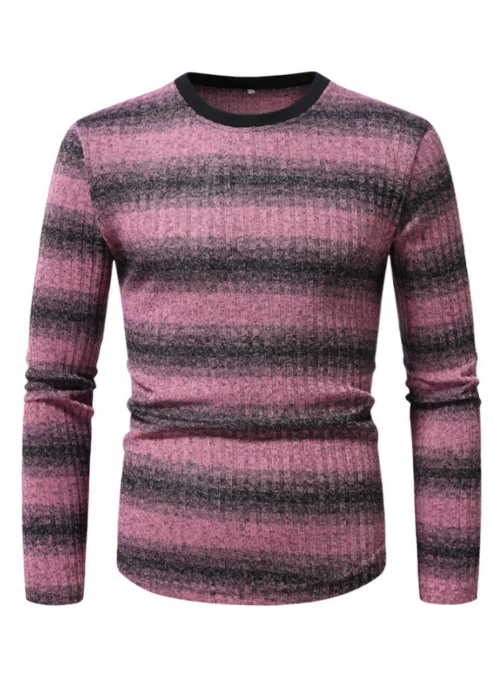 Men's Full Size Striped Long Sleeve T-Shirt Plus Size, image 3