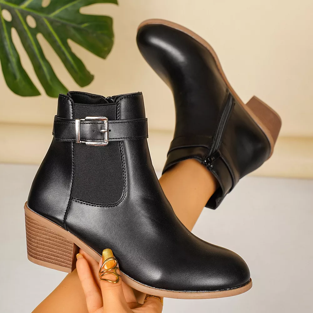 Point Toe Block Heels Boots, image 17