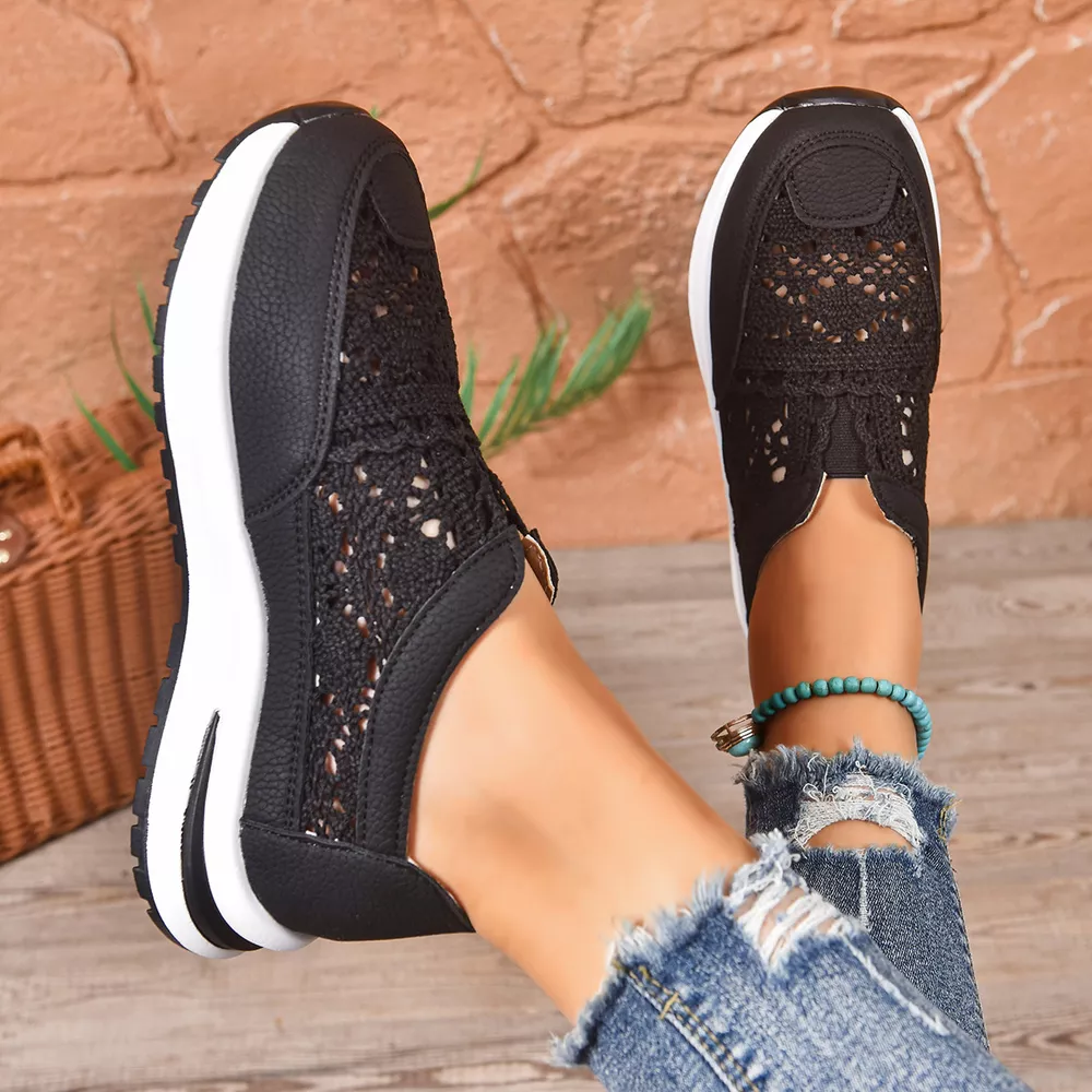 Breathable Round Toe Slip-Ons, image 4