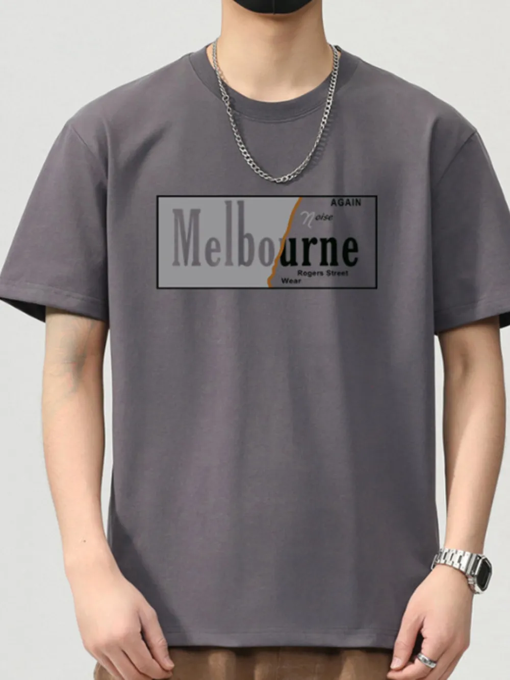 Men's Plus Size Round Neck Short Sleeve T-Shirt, image 4