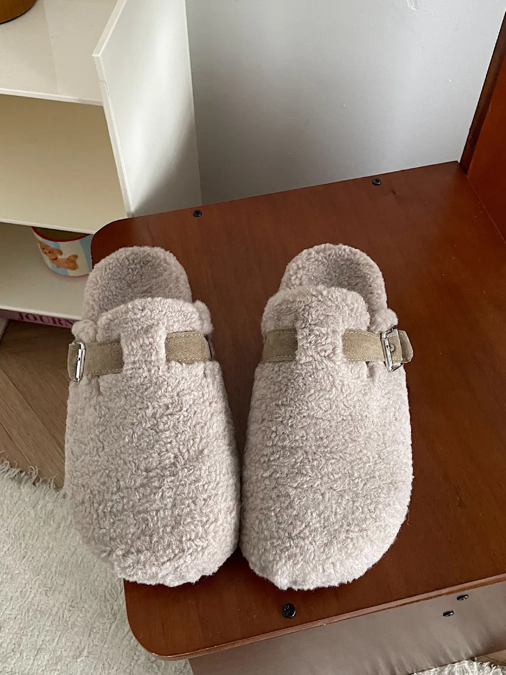 Cozy Plush Buckle Detail Slip-Ons, image 6