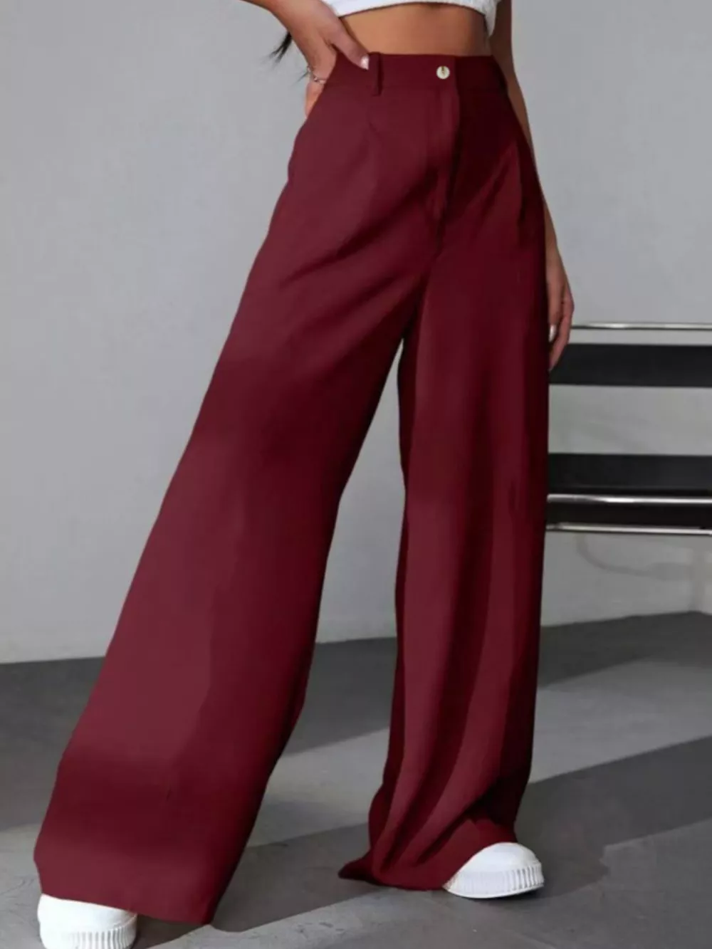 Wide Leg Pleated Pants, image 11