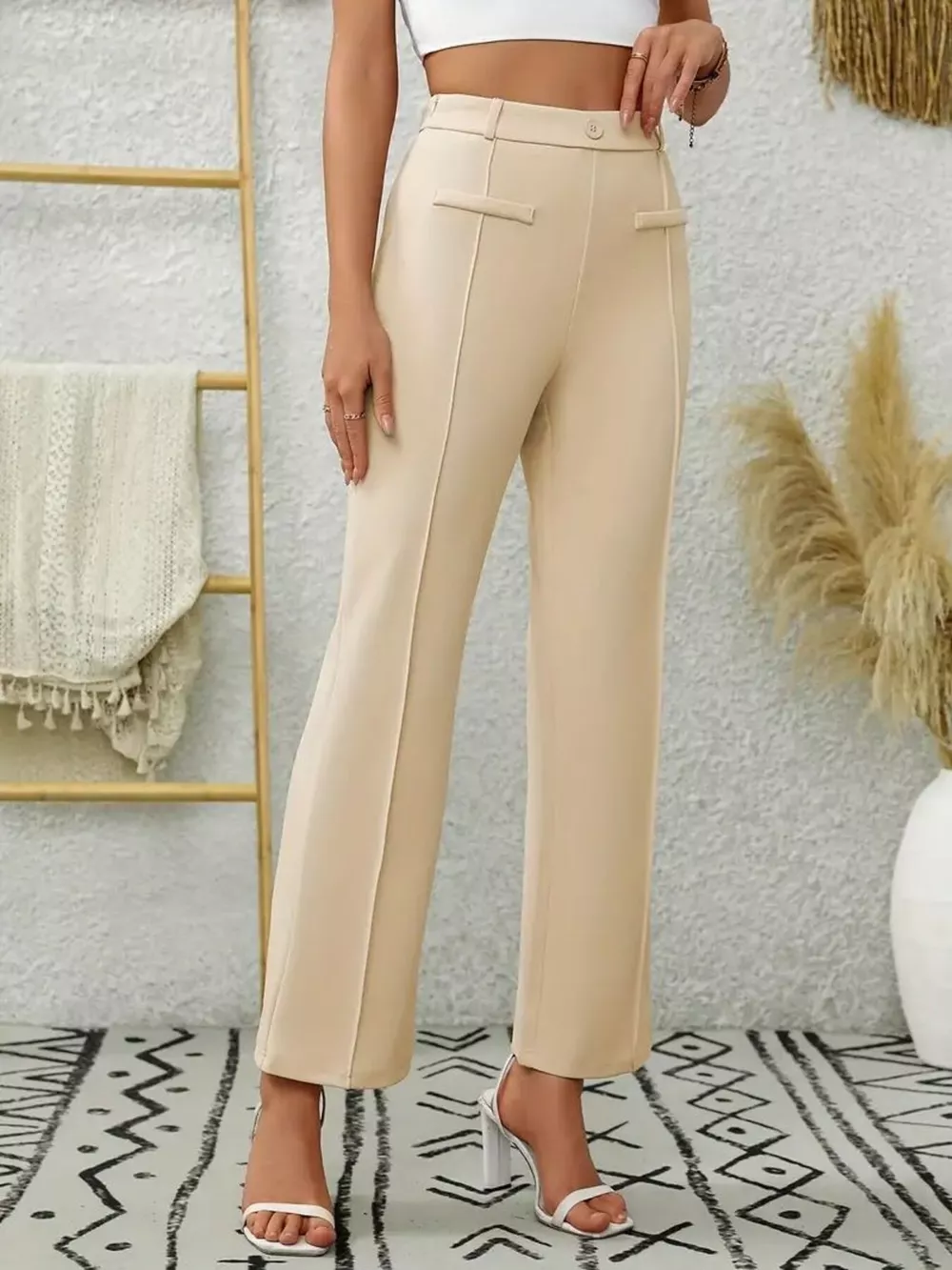 High Waist Flare Pants, image 4