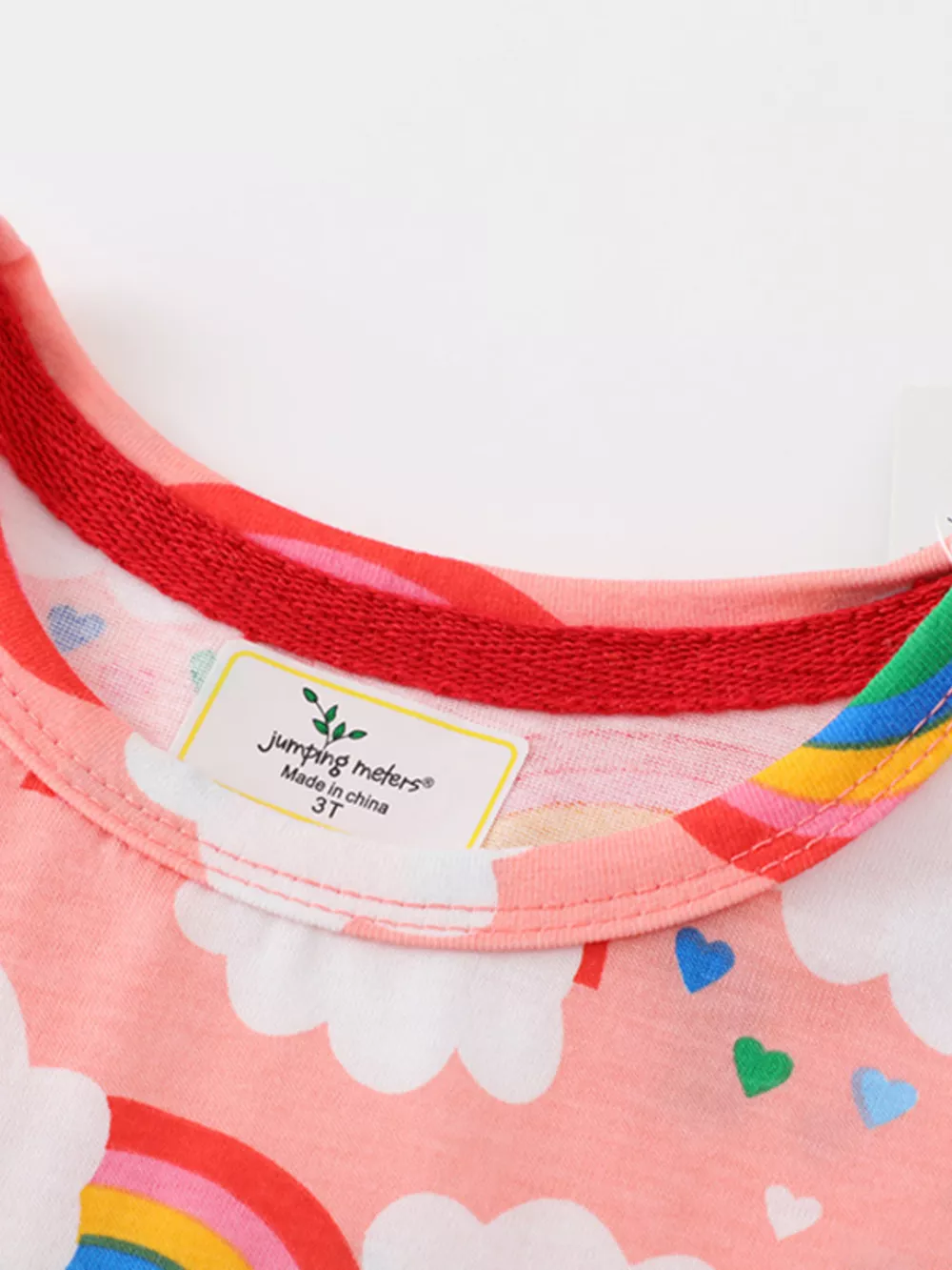 Children's Rainbow Print Short Sleeve Casual Dress, image 3