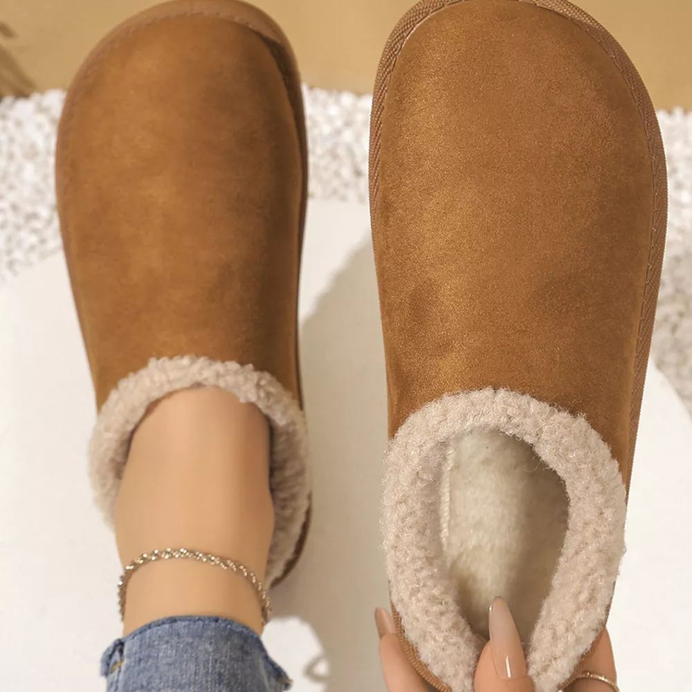 Plush Lined Round Toe Slippers, image 14