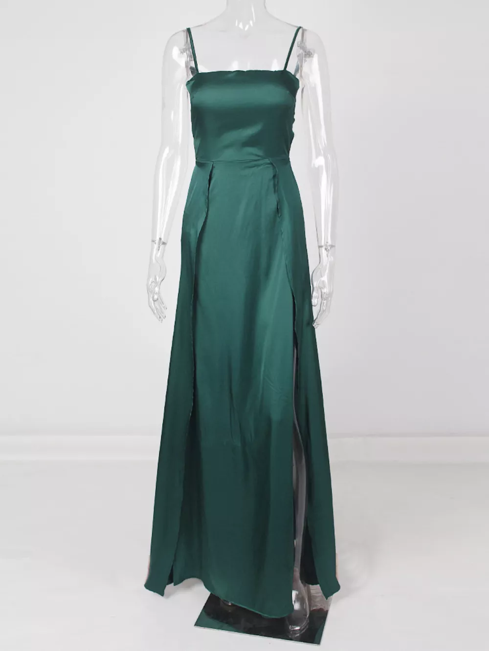 Spaghetti Strap High-Slit Maxi Dress, image 8