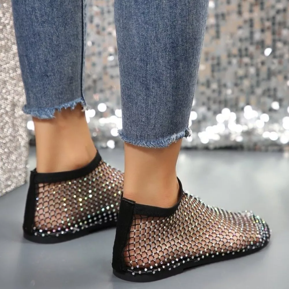 Rhinestone Round Toe Sandals, image 5