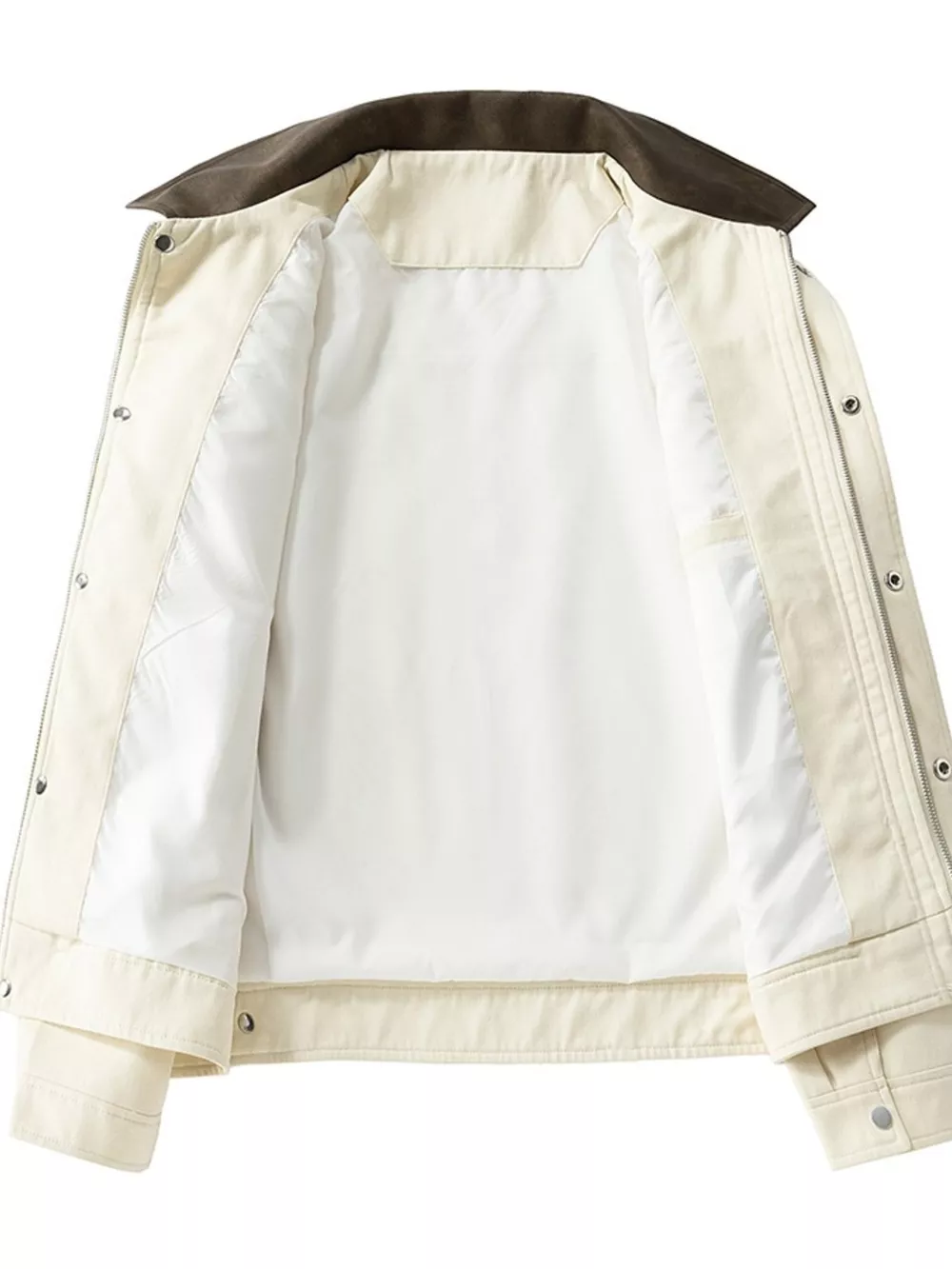 Men's Plus Size Contrast Collar Casual Jacket, image 5