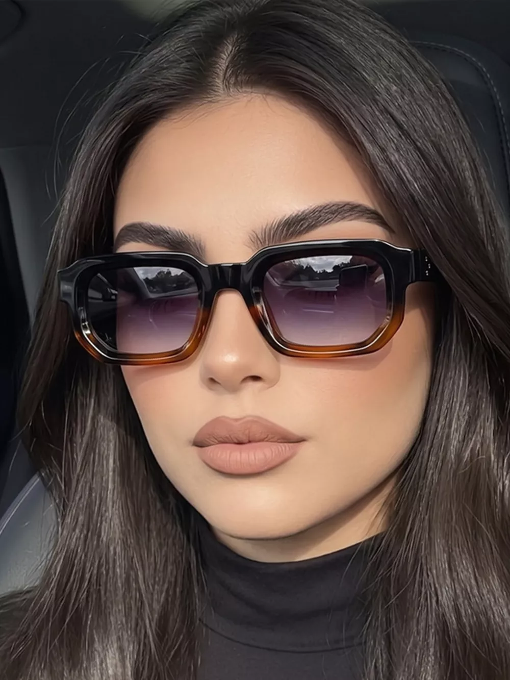 Retro Square Frame Sunglasses, image 2