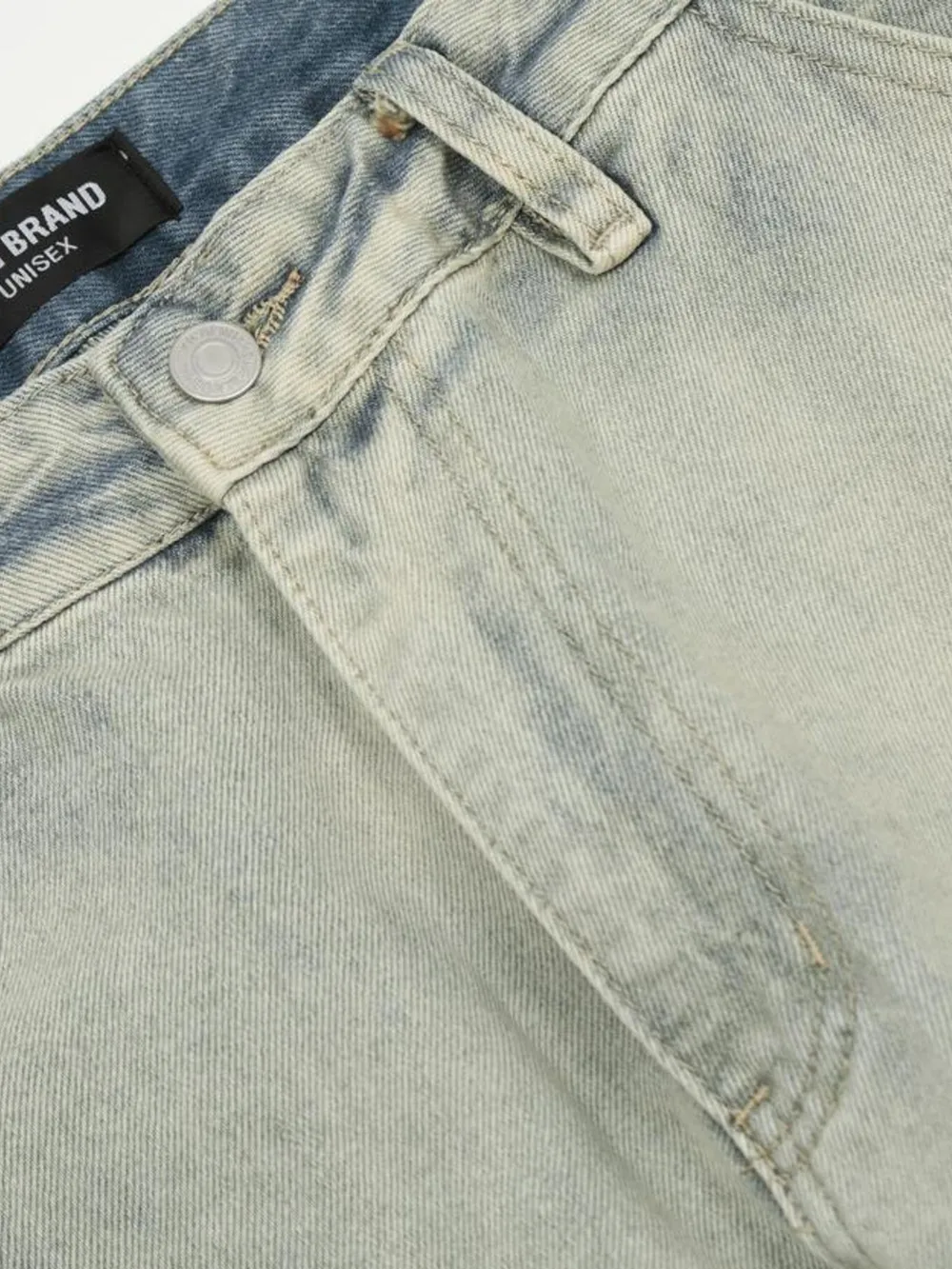 Men's Washed Multi-Pocket Straight Cargo Jeans, image 6