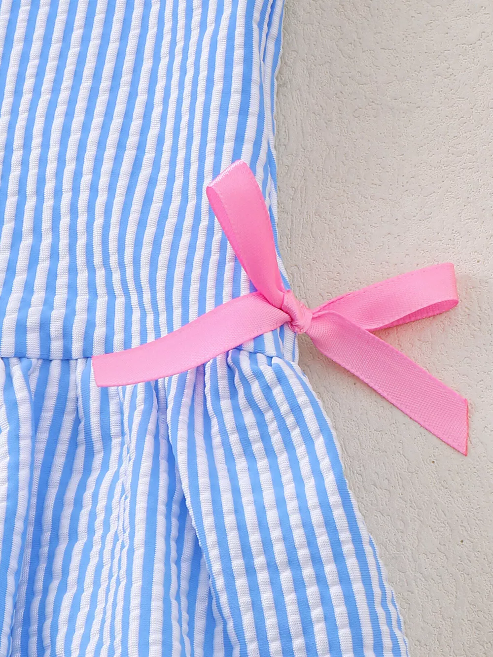 Children's Striped Sleeveless One-Piece Swimsuit, image 2