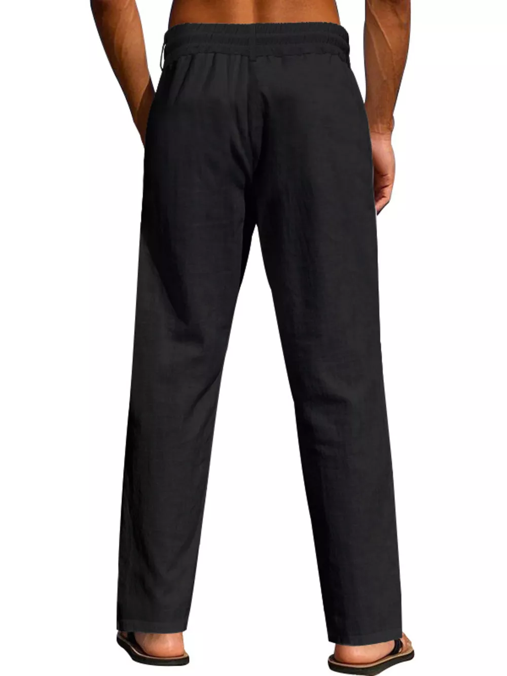 Men's Full Size Drawstring Elastic Waist Loose Fit Pants Plus Size, image 5