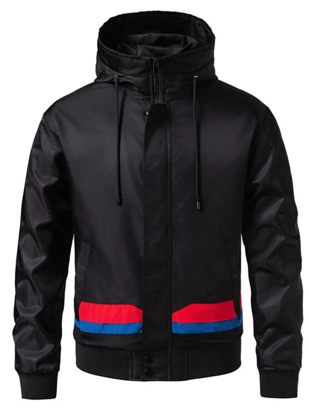 Men's Zip Up Hooded Windproof Jacket