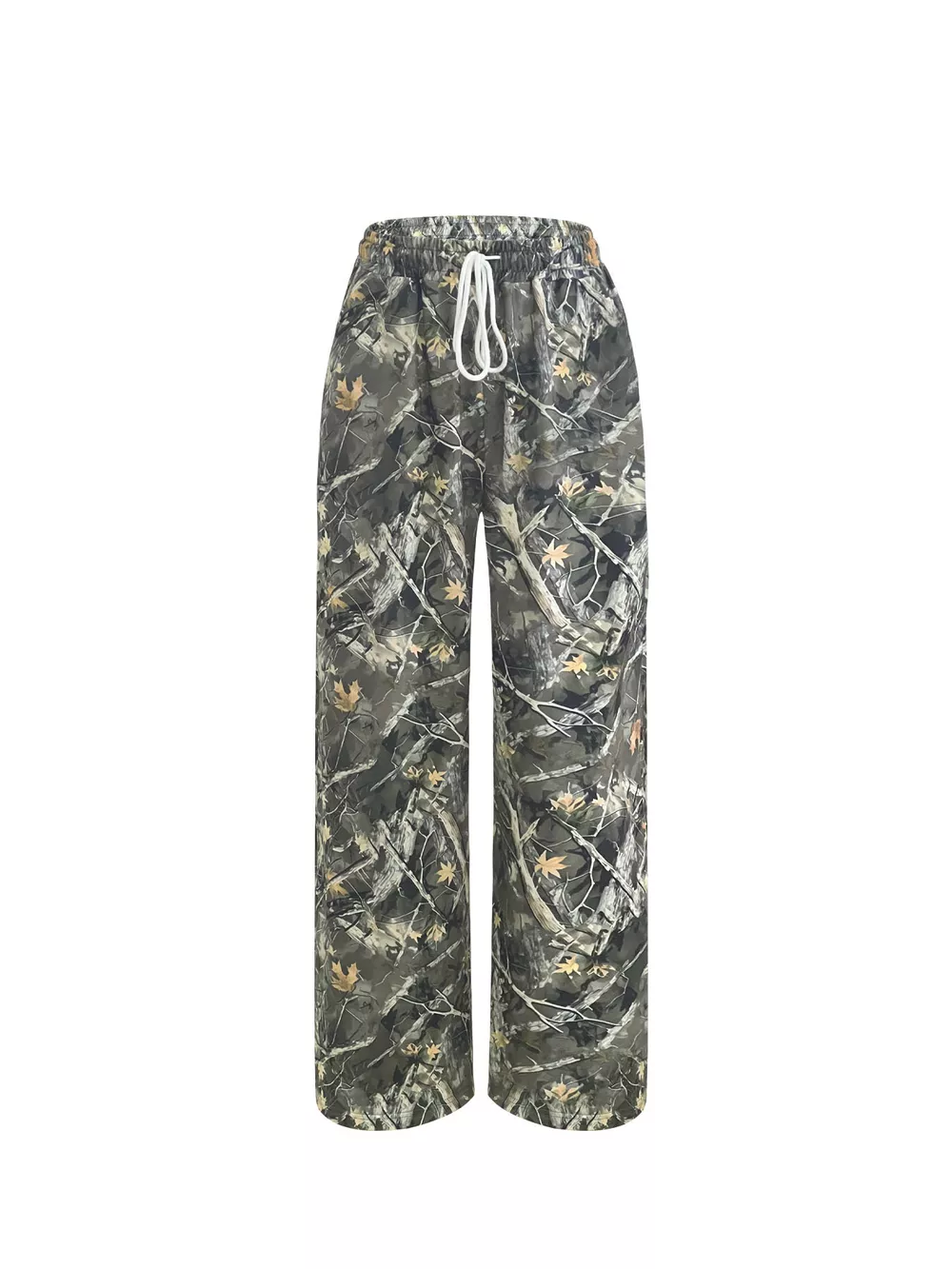 Relaxed Fit Camo Print Drawstring Waist Pants, image 3