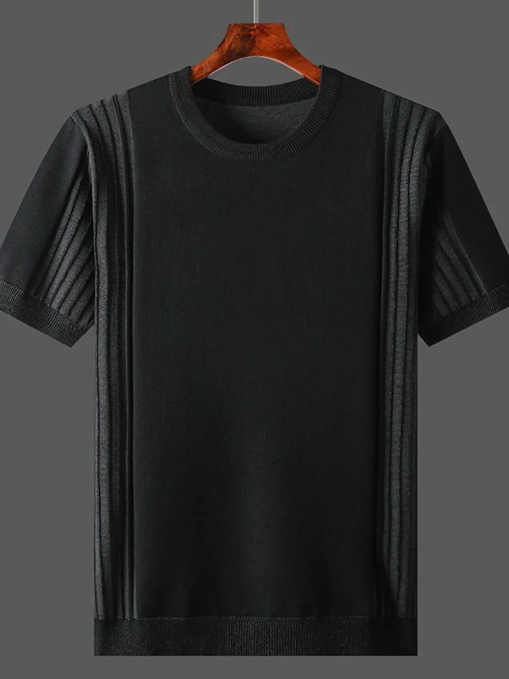 Men's Plus Size Round Neck Short Sleeve T-Shirt, image 6