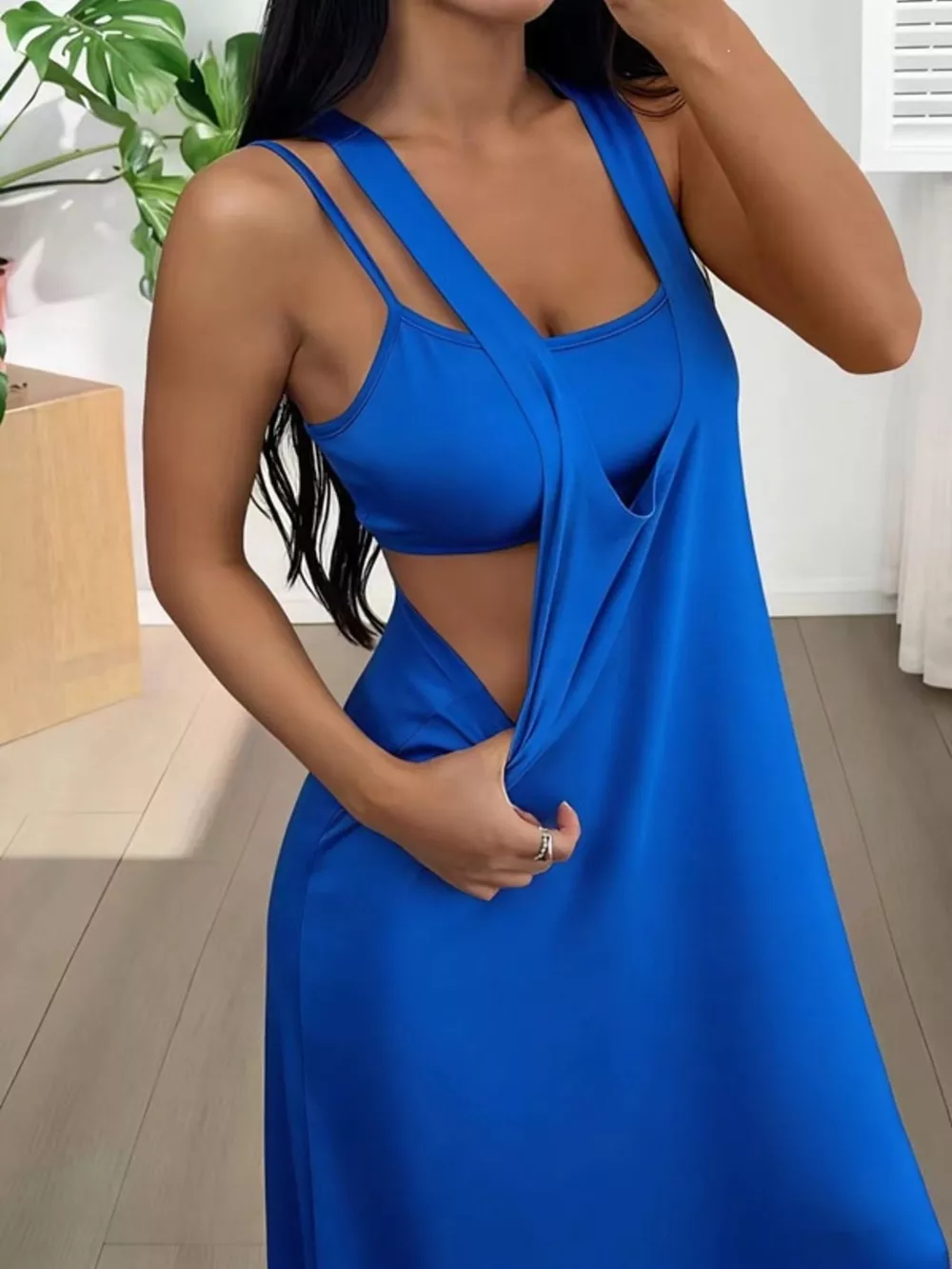 Scoop Neck Cami and Maxi Dress Set, image 13