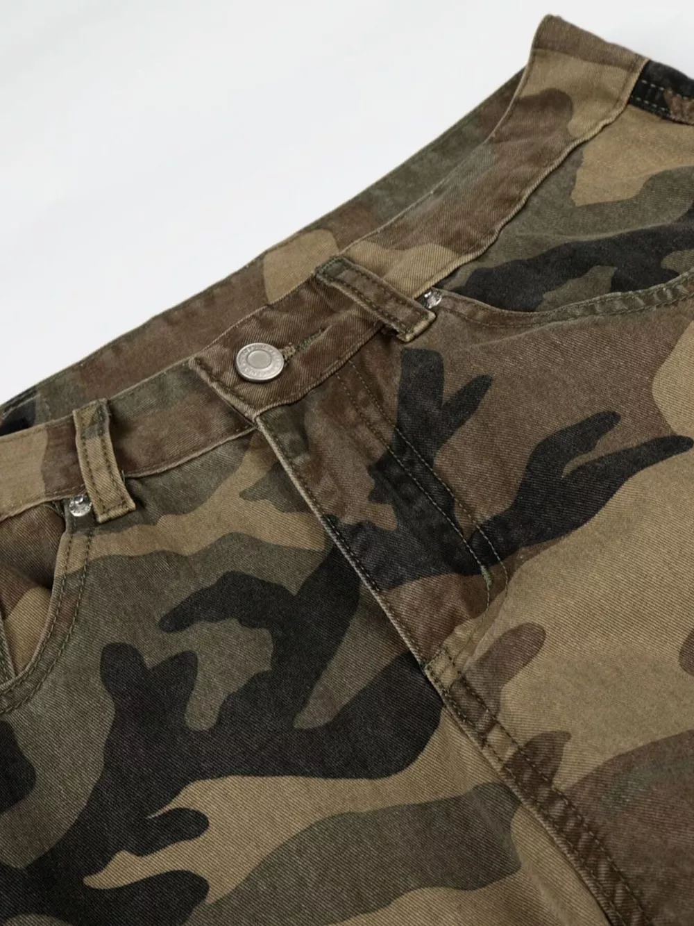 Men's High-Waisted Camouflage Cargo Wide-Leg Pants, image 13