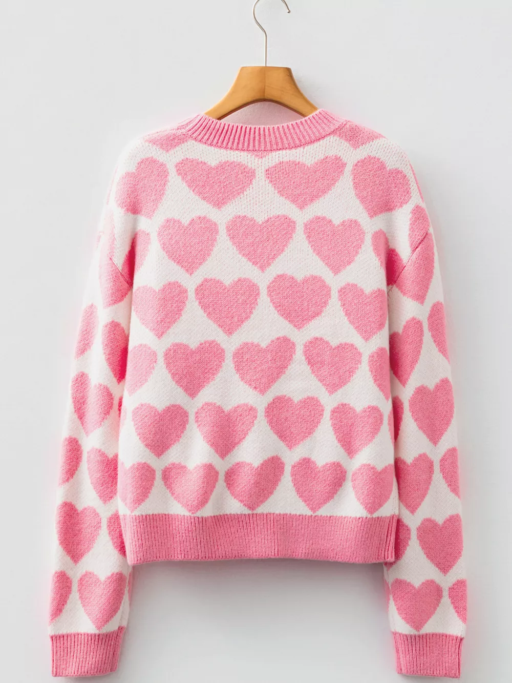 Valentine Heart Round Neck Sweater, image 7