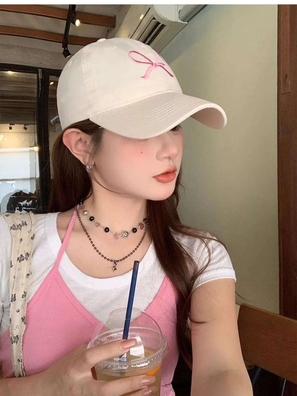 Embroidered Bow Baseball Cap, image 4