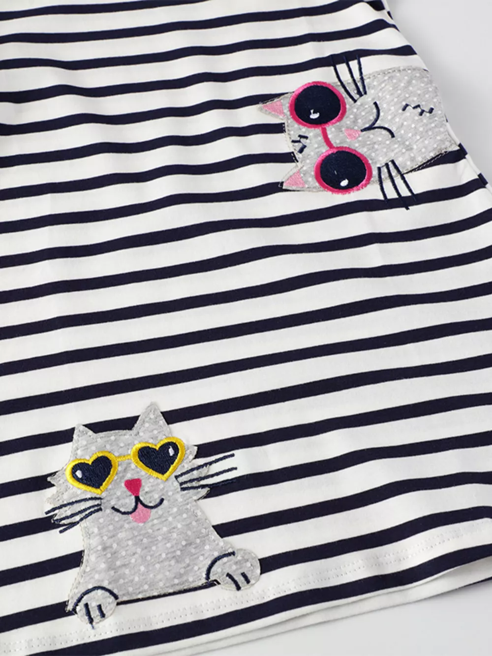 Children's Striped Cat Short Sleeve Dress, image 3