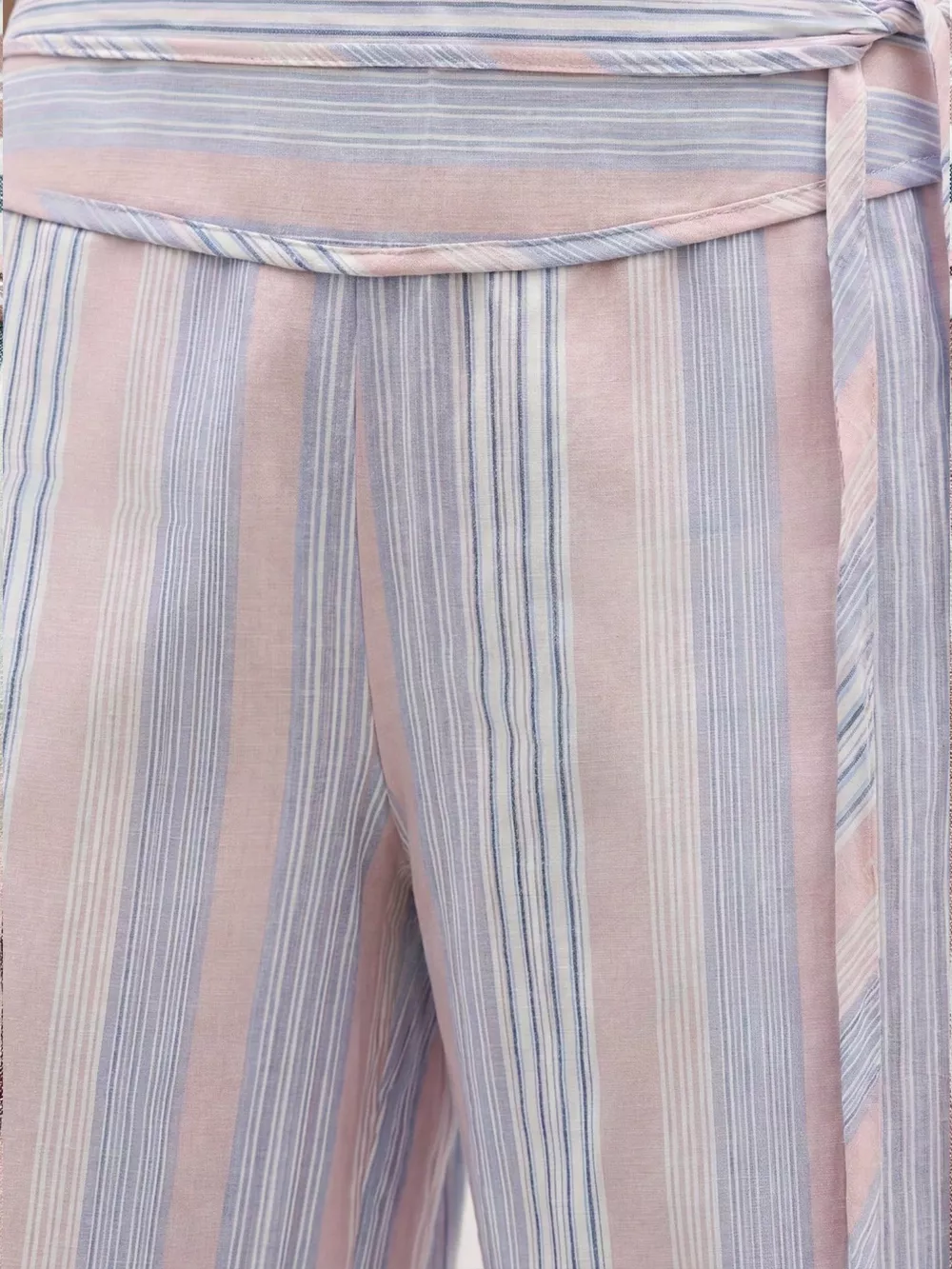 Striped Wide-Leg Pants with Tie Waist, image 15