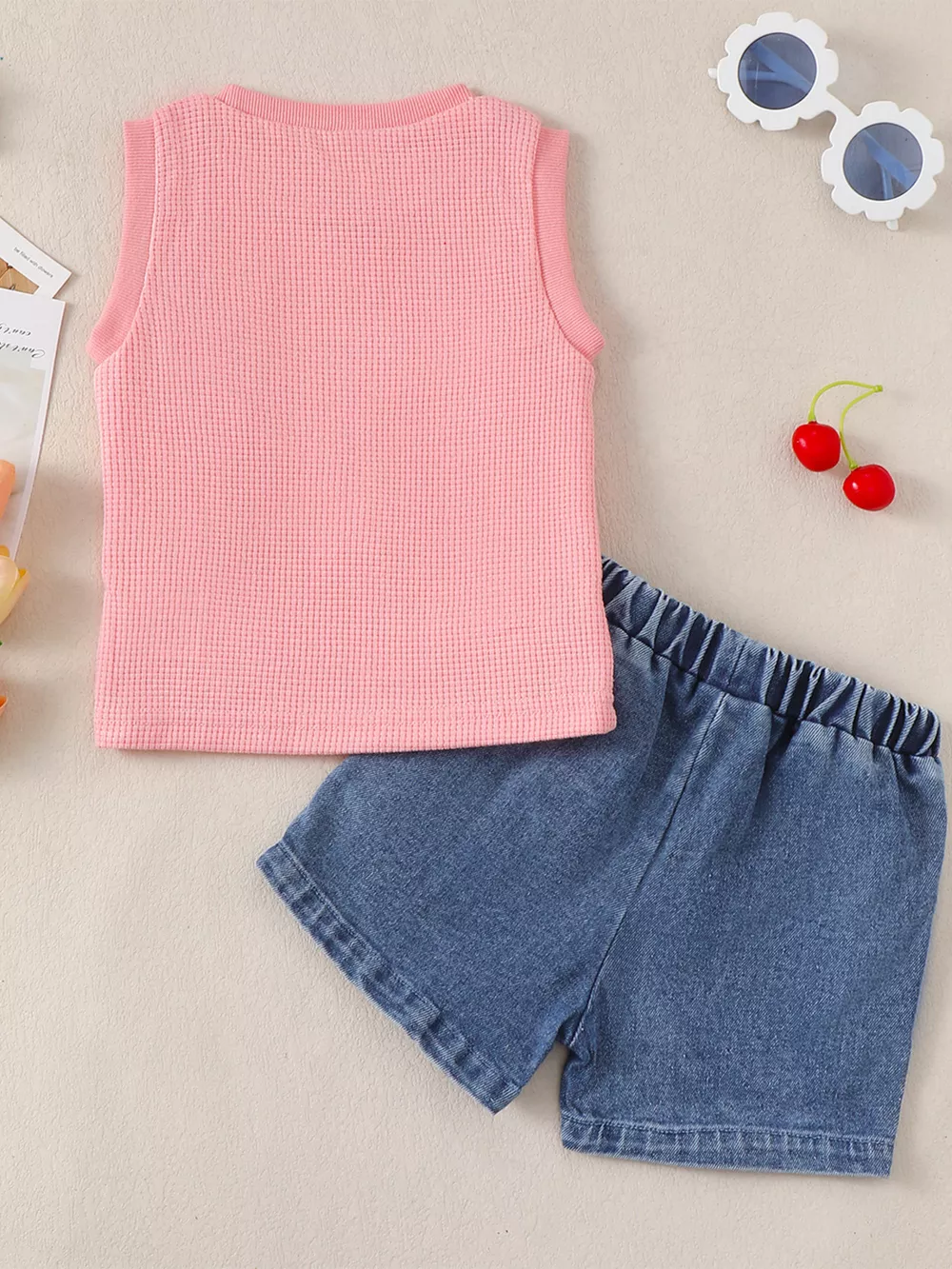 Children's Carrot Sleeveless Top & Shorts Set, image 5