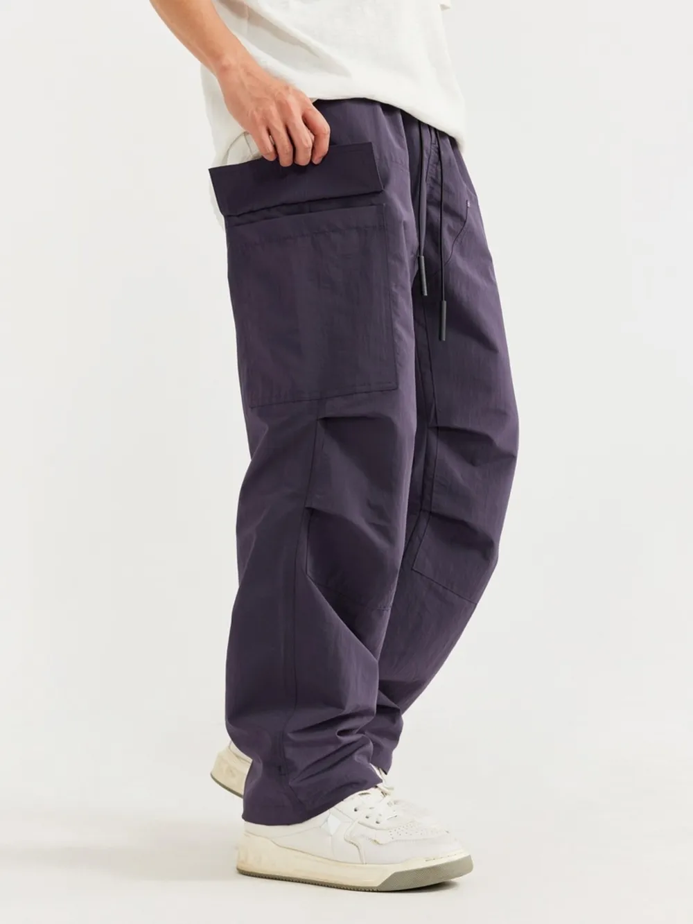 Men's Wide Leg Cargo Pants, image 6
