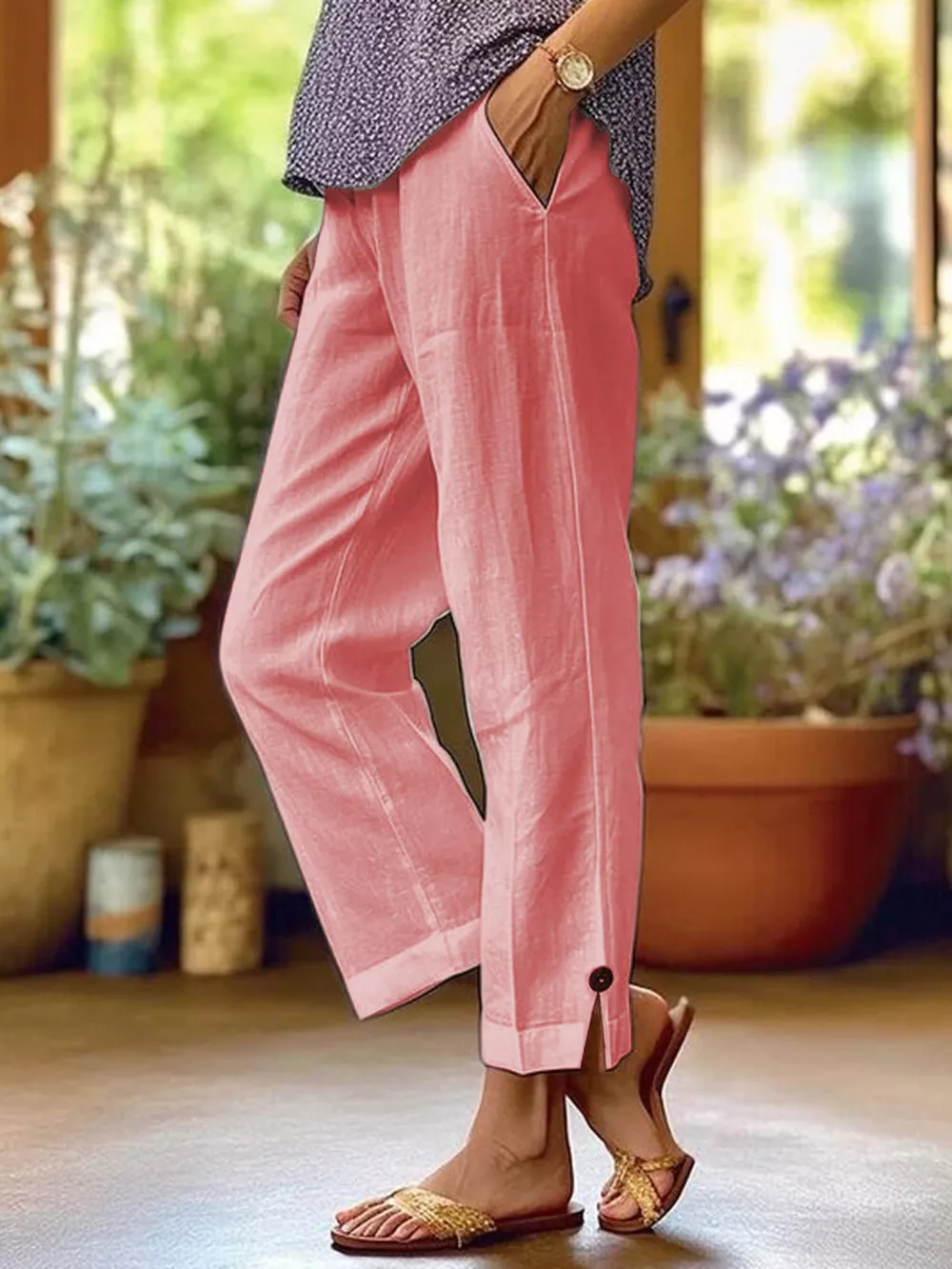 Full Size Casual Wide-Leg Pants Plus Size, image 3