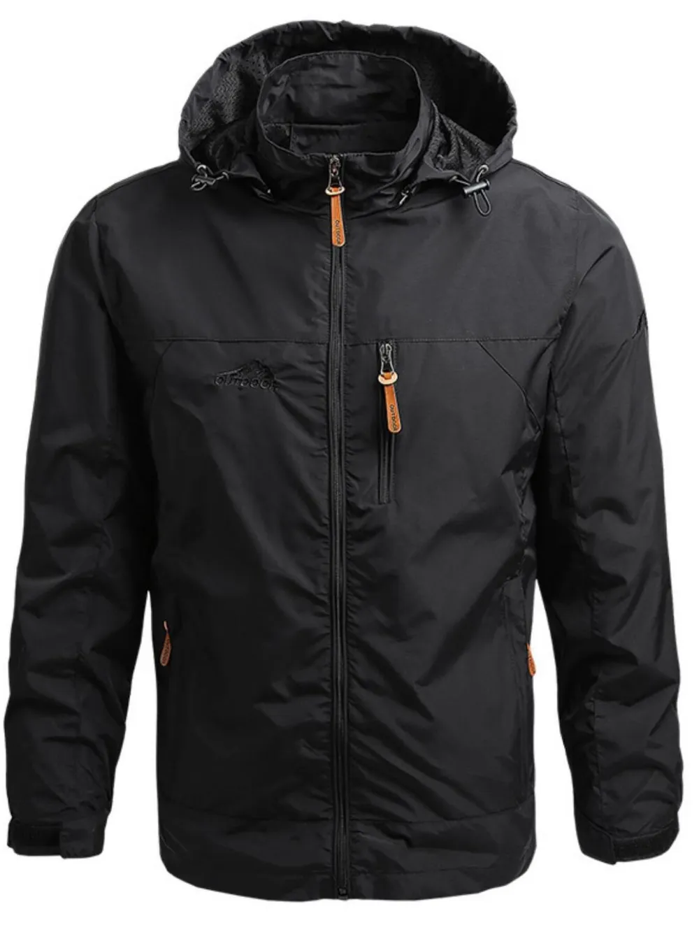 Men's Plus Size Outdoor Windproof Hooded Jacket