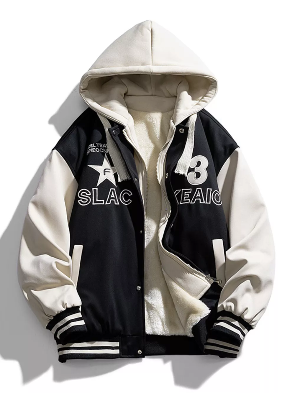 Men's Full Size Zip Up Hooded Jacket Plus Size