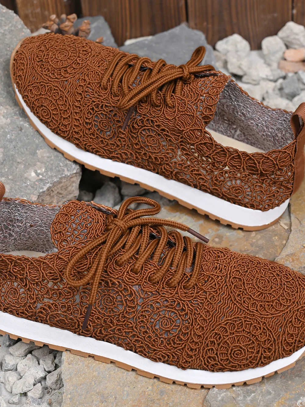 Mesh Lace Up Sneakers, image 7