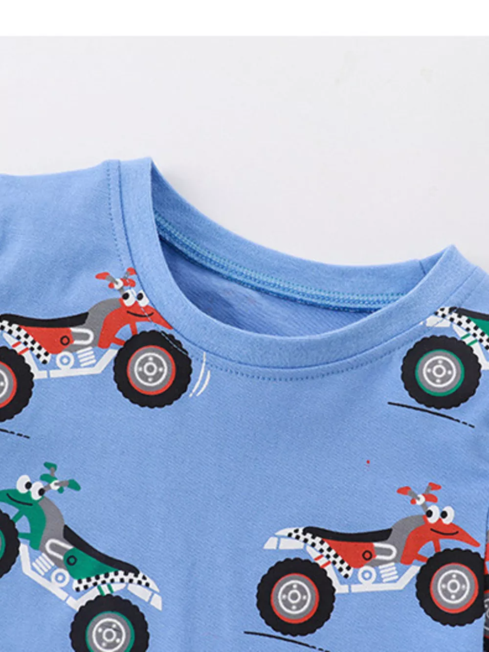Children's Cartoon ATV Print Tee and Shorts Set, image 4