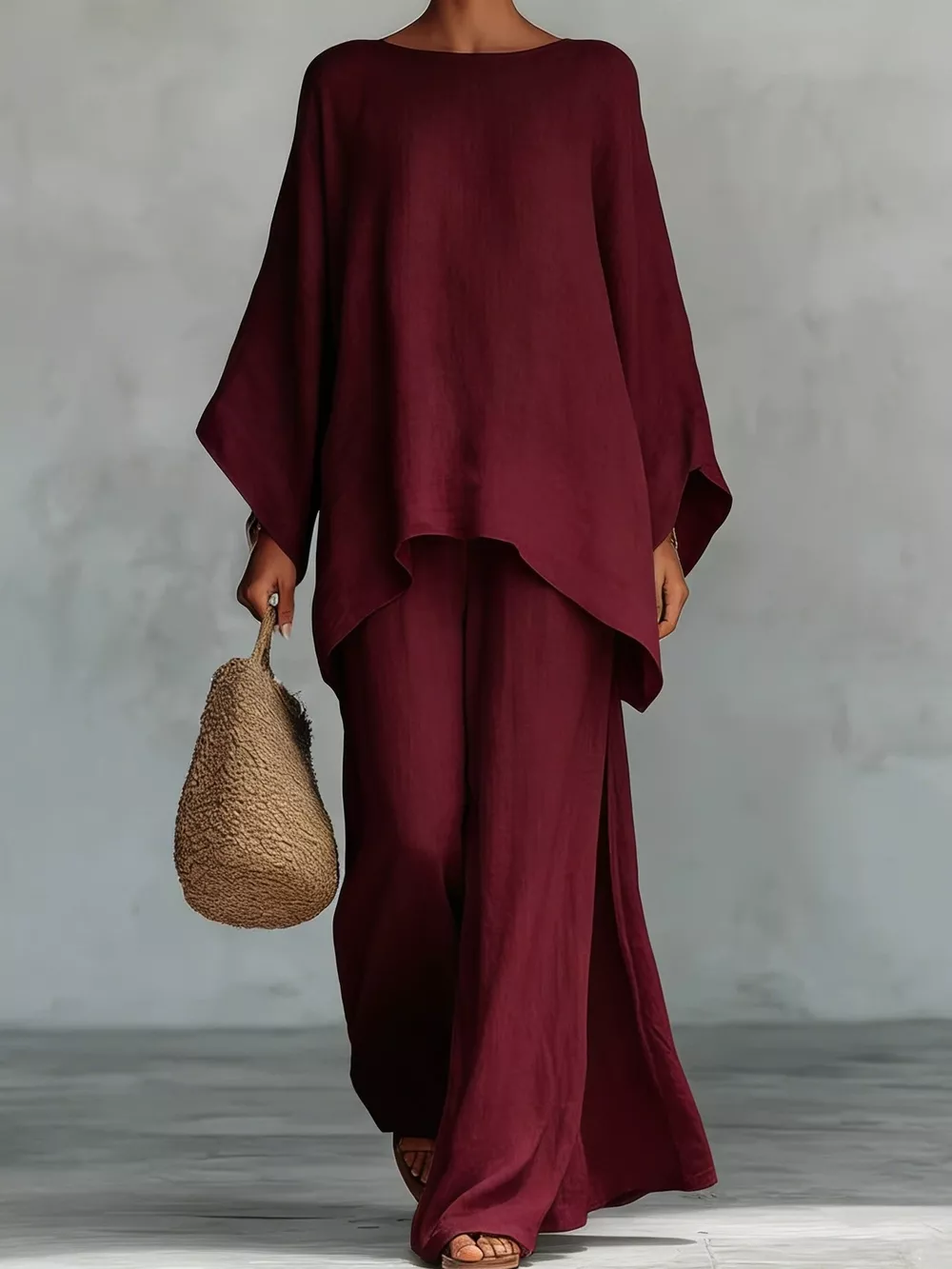 Full Size Casual Loose Fit Top and Pants Set Two-Piece Set Plus Size, image 11