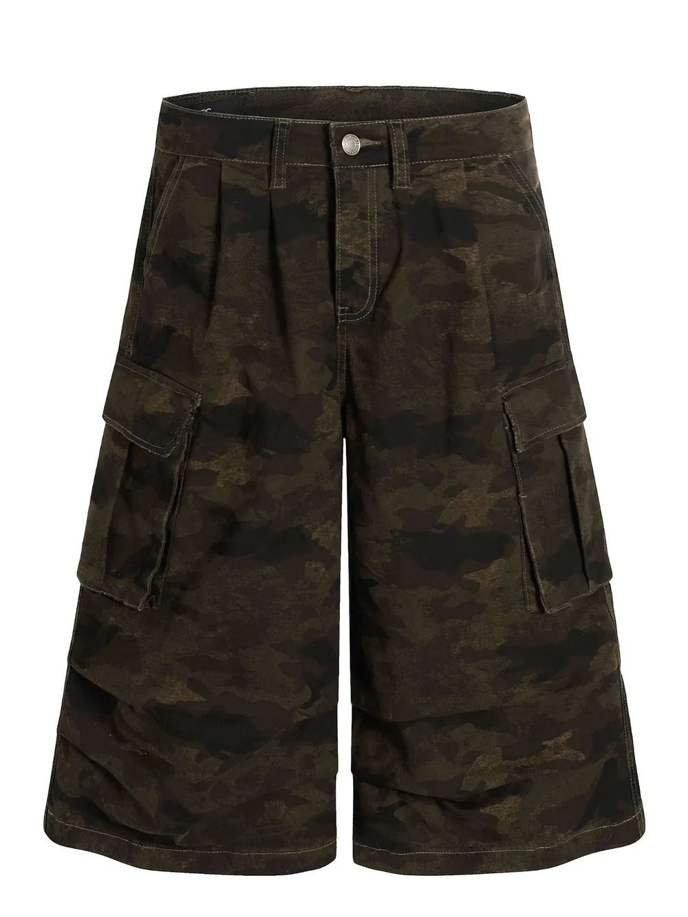 Men's Camouflage Cargo Wide Leg Shorts