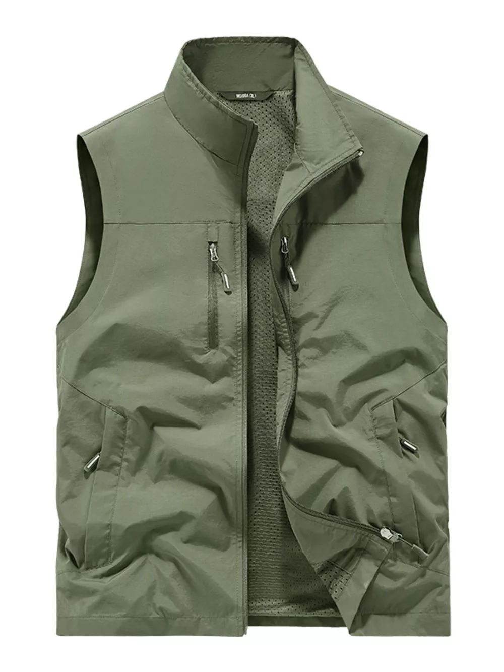 Men's Plus Size Lightweight Outdoor Zip Up Vest