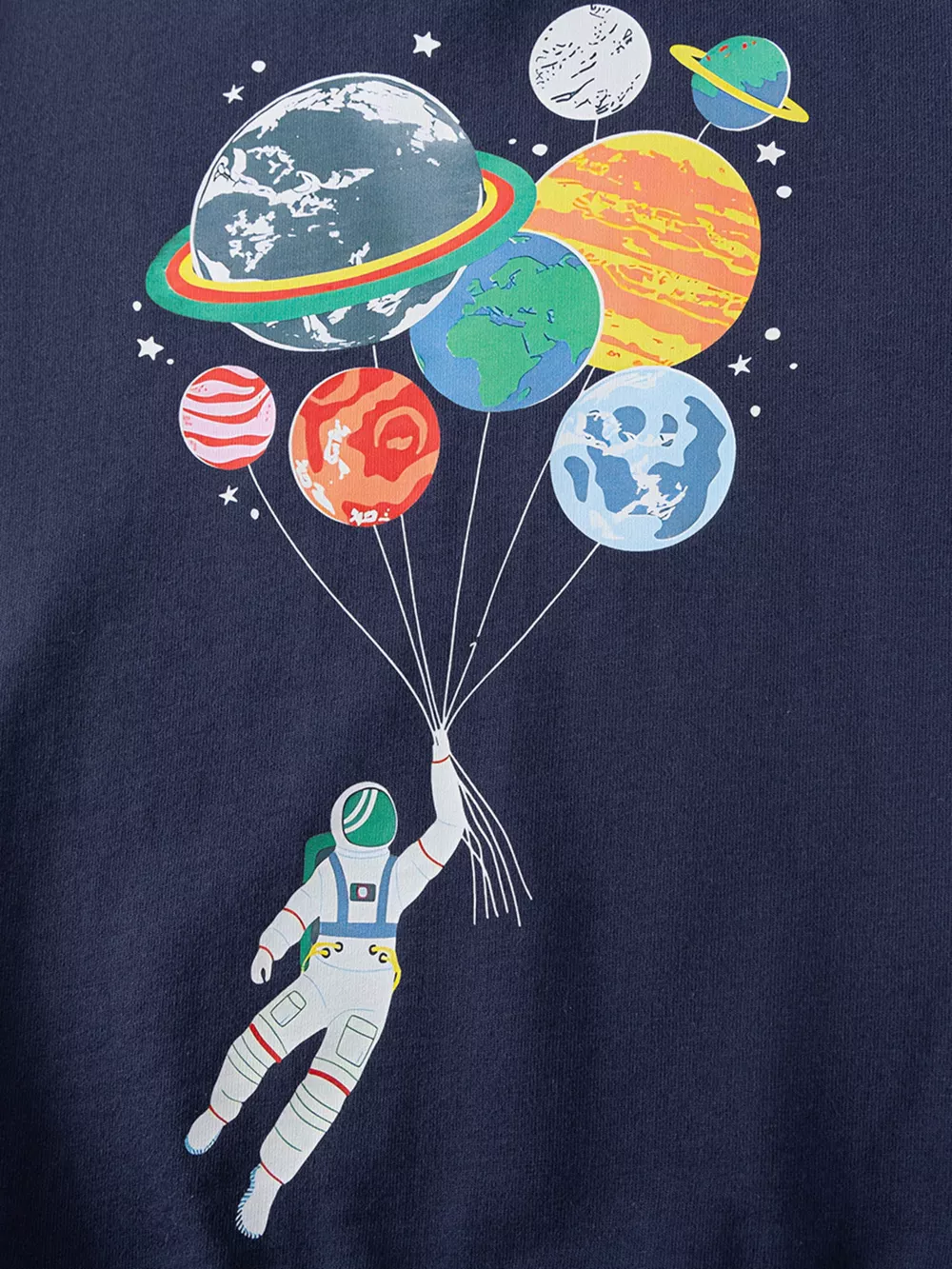 Children's Astronaut Planet Graphic Crew Neck Sweatshirt, image 2