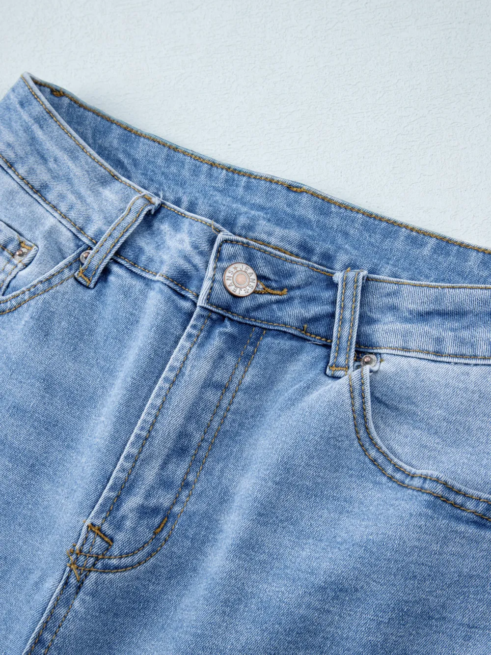High Waist Wide Leg Washed Jeans, image 15
