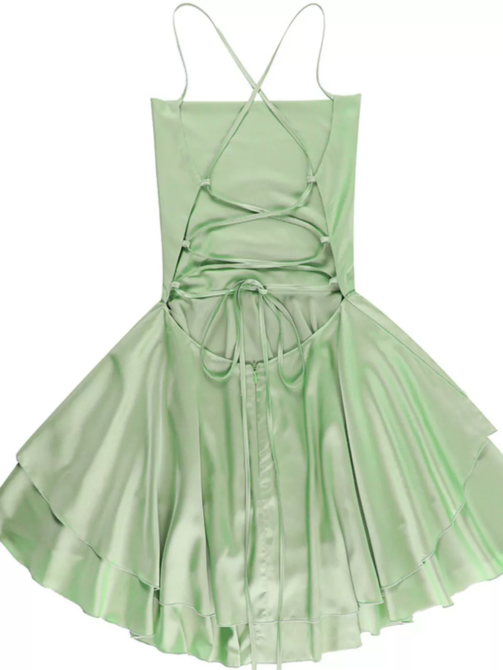 Backless Layered Ruffled Cami Dress, image 13