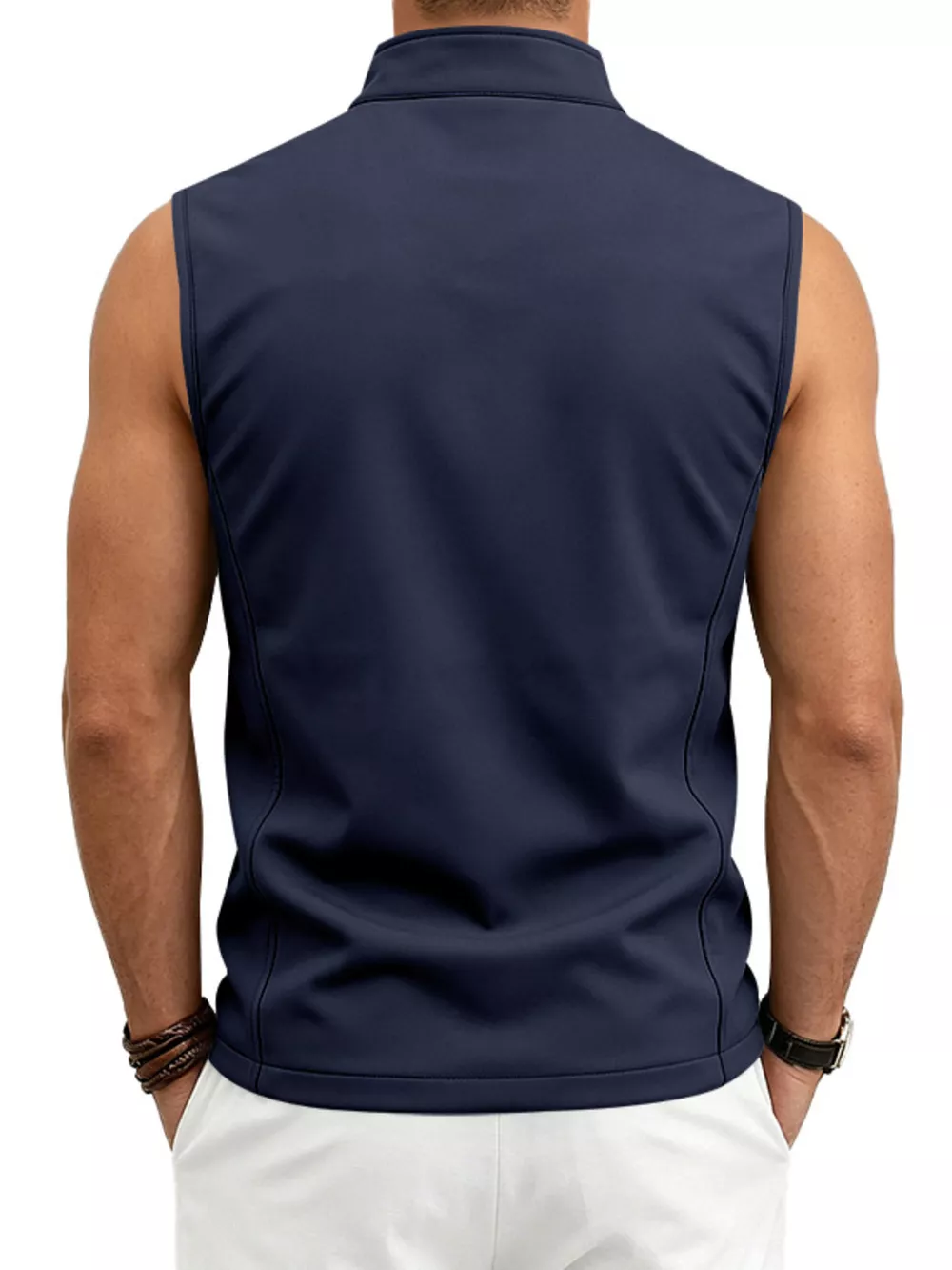 Men's Plus Size Zip Up Vest, image 9