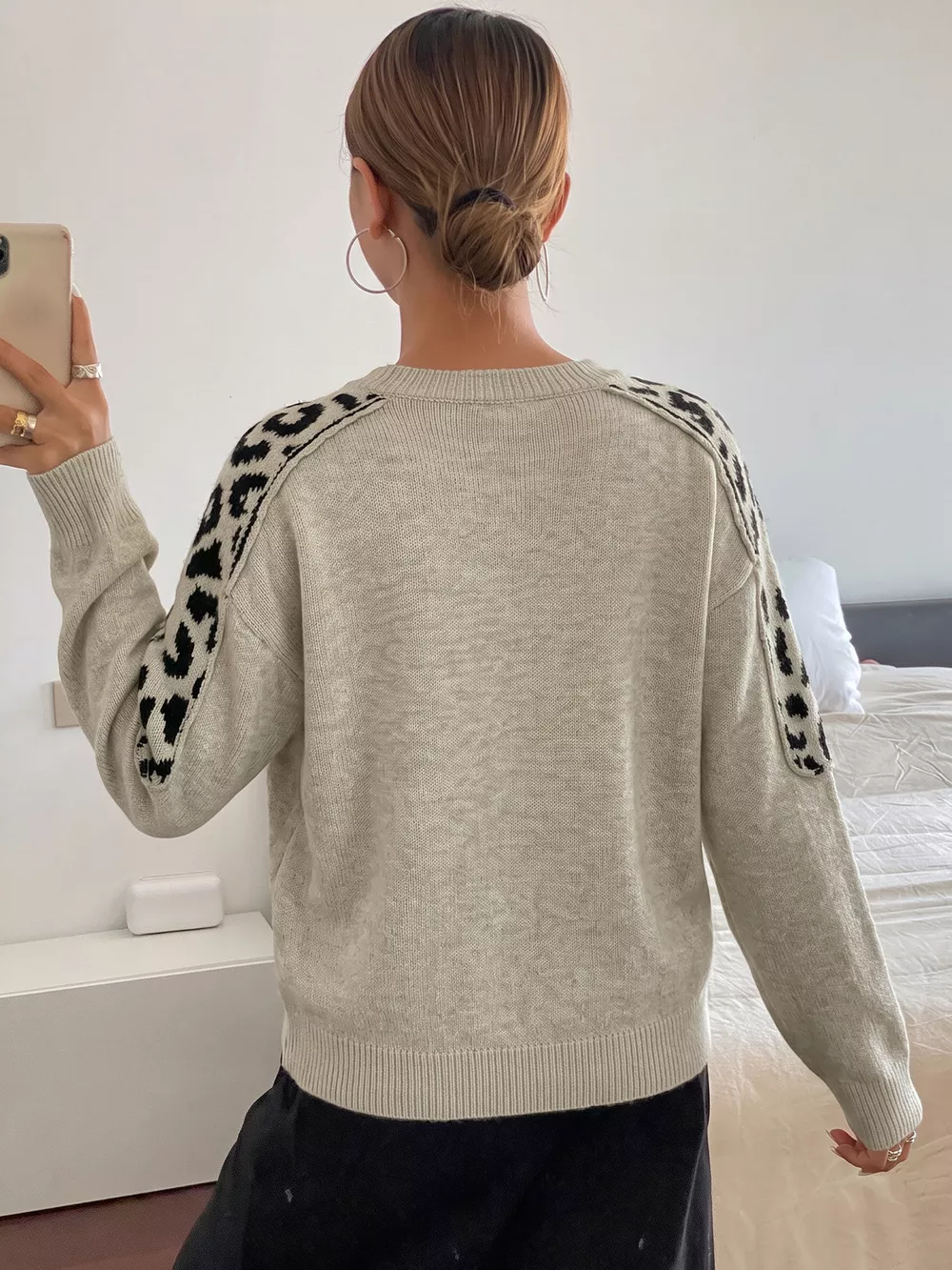 Leopard Round Neck Sweater, image 6