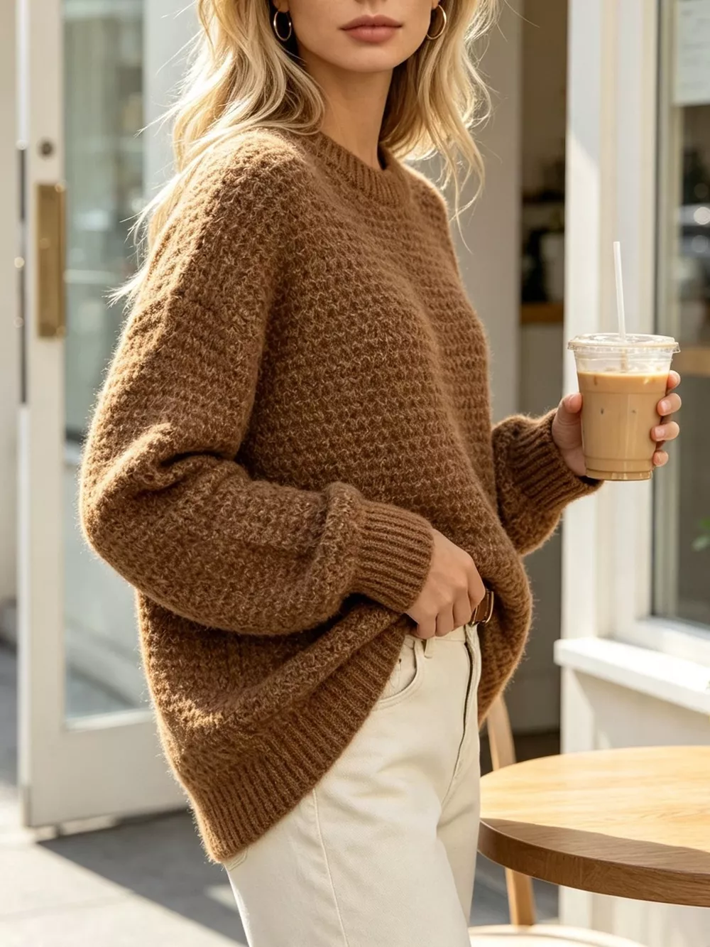 Round Neck Drop Shoulder Sweater, image 27