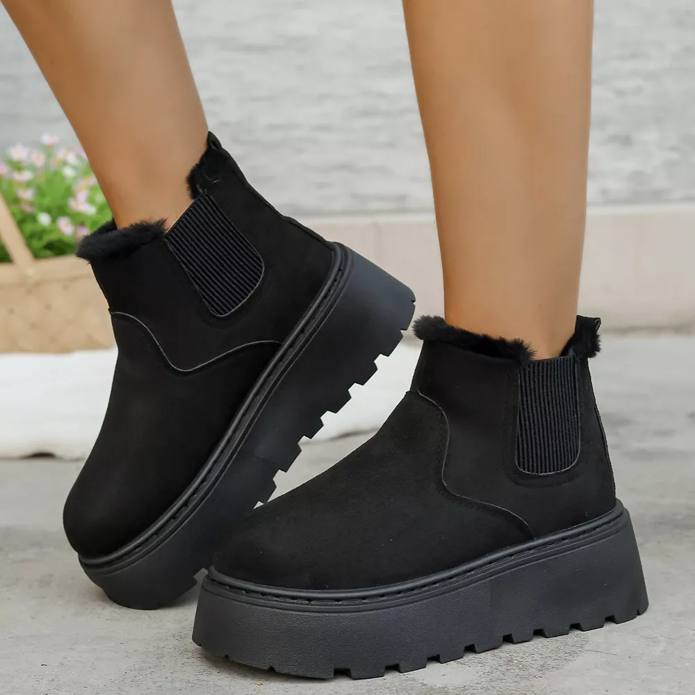 Fur Lining Platform Boots, image 2
