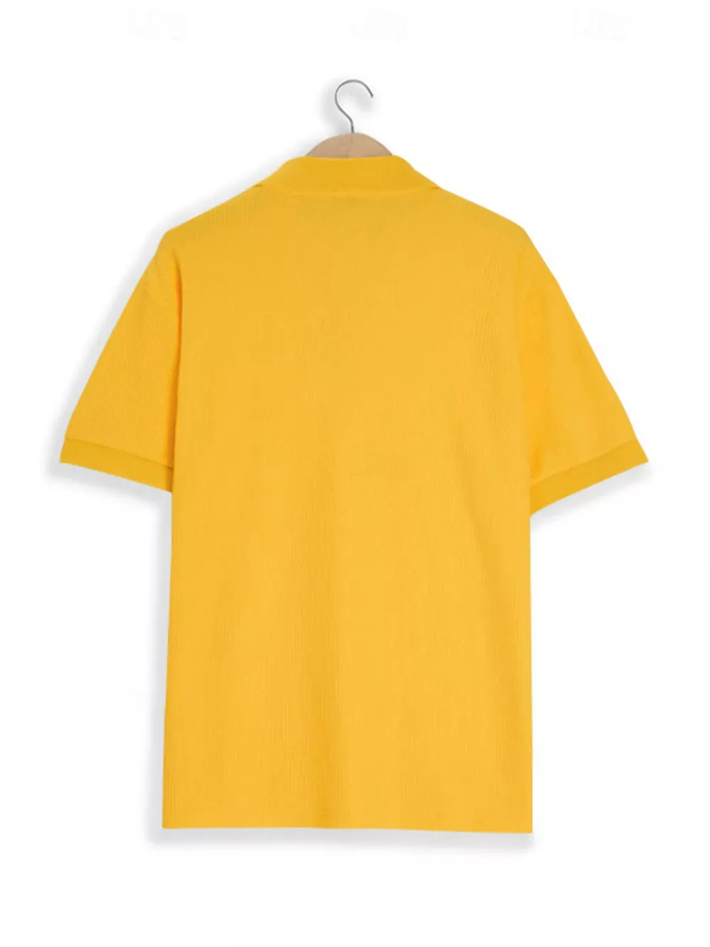 Men's Full Size Textured Slim Fit Short Sleeve Polo Plus Size, image 10
