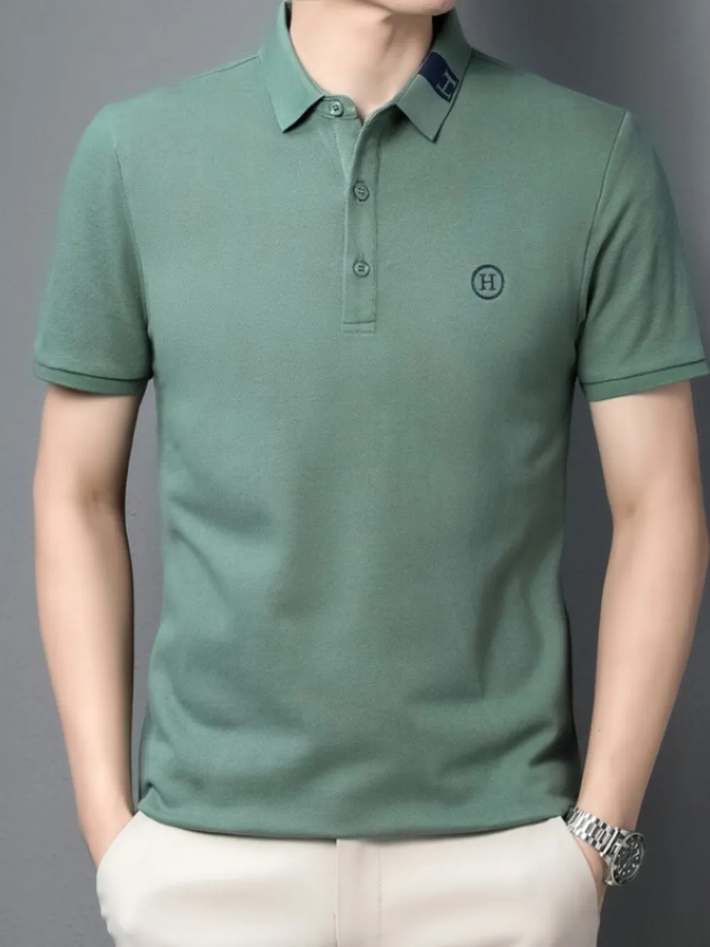 Men's Plus Size Classic Short Sleeve Polo Shirt, image 2