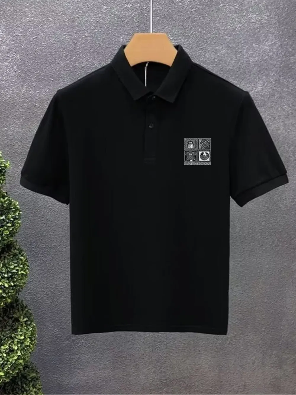 Men's Plus Size Button Detail Short Sleeve Polo