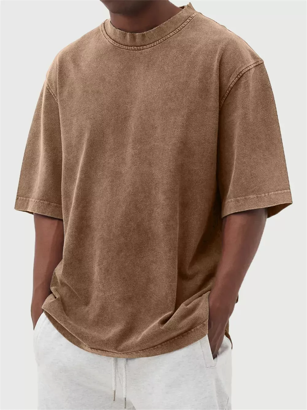 Men's Full Size Vintage Wash Oversized T-Shirt Plus Size, image 4